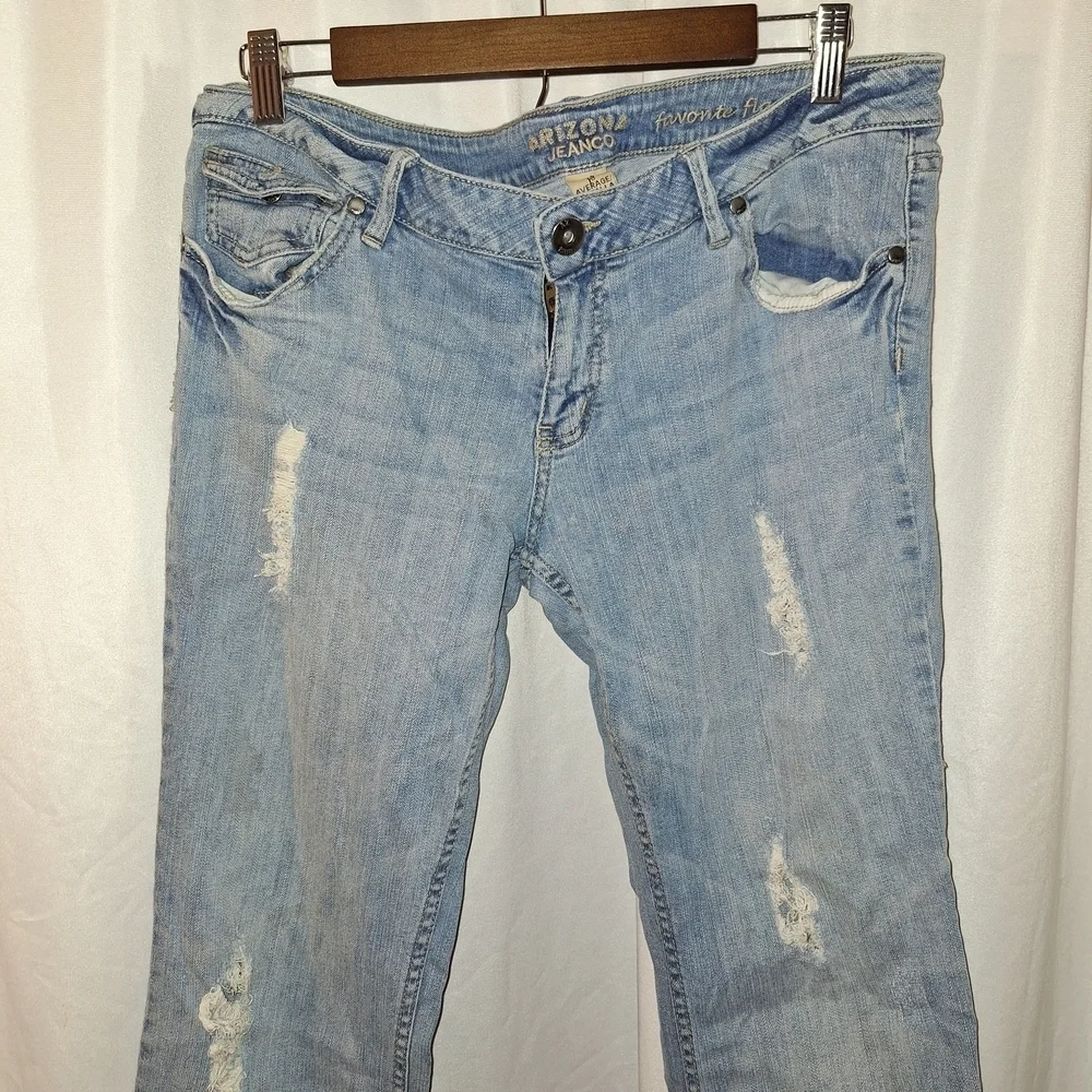 Arizona Jean Company Blue Flare Wide Leg Jeans